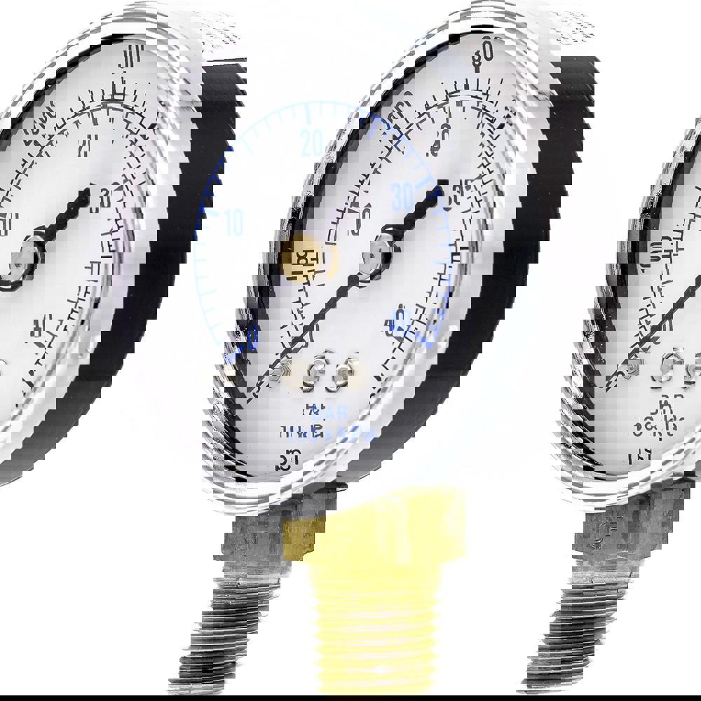 Pressure Gauges; Gauge Type: Utility Gauge ; Scale Type: Dual ; Accuracy (%): 3-2-3% ; Dial Type: Analog ; Thread Type: 1/4